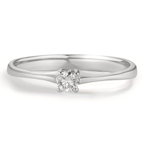 Solitaire ring 18k White Gold Diamond 0.09 ct, w-si