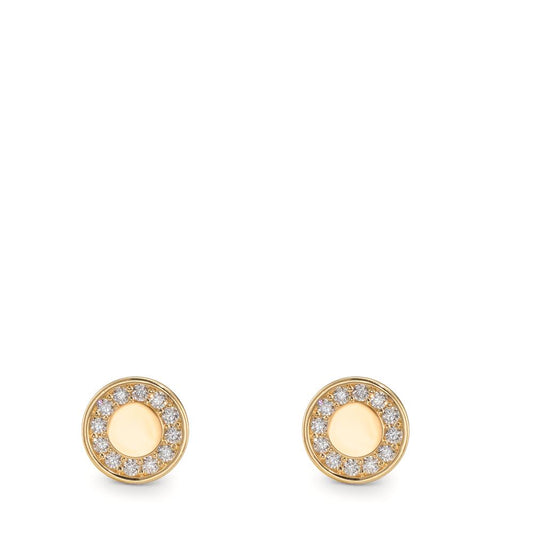 Stud earrings 9k Yellow Gold Zirconia Ø6 mm