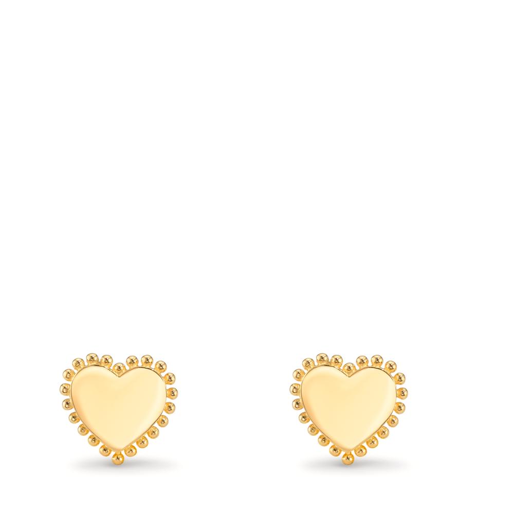 Stud earrings 9k Yellow Gold Heart Ø6.5 mm