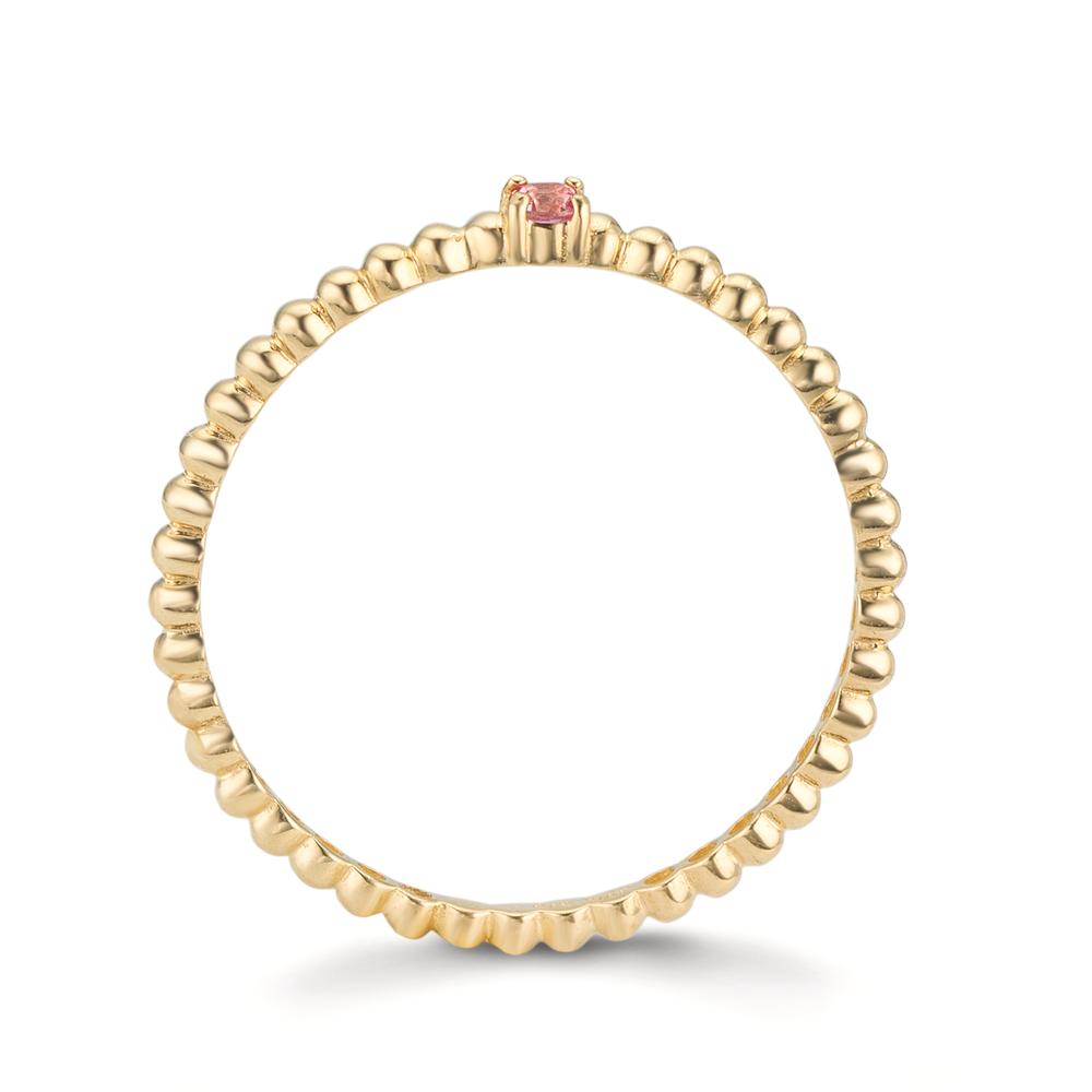 Ring 9k Yellow Gold Topaz Pink