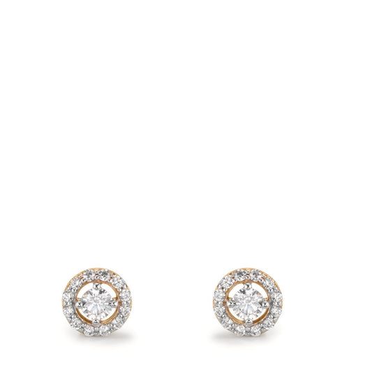 Stud earrings 9k Yellow Gold Zirconia Ø5.5 mm