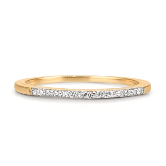 Memory ring 9k Yellow Gold Zirconia 15 Stones