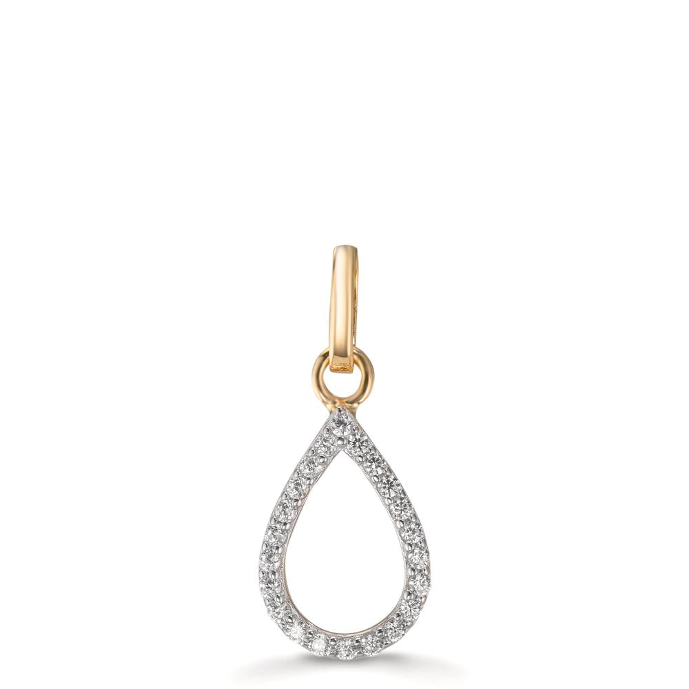 Pendant 9k Yellow Gold Zirconia
