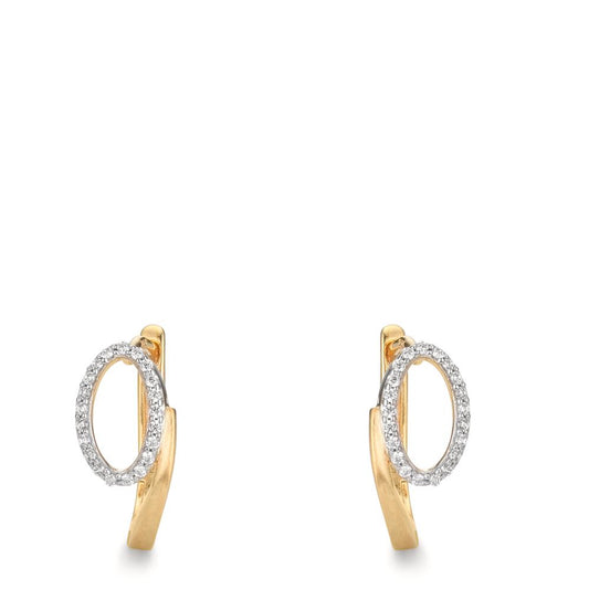 Hinged hoop 9k Yellow Gold Zirconia