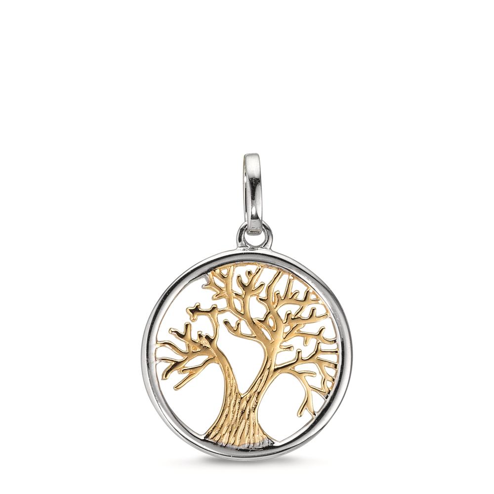 Pendant 9k Yellow Gold, 9k White Gold Tree Of Life Ø14 mm