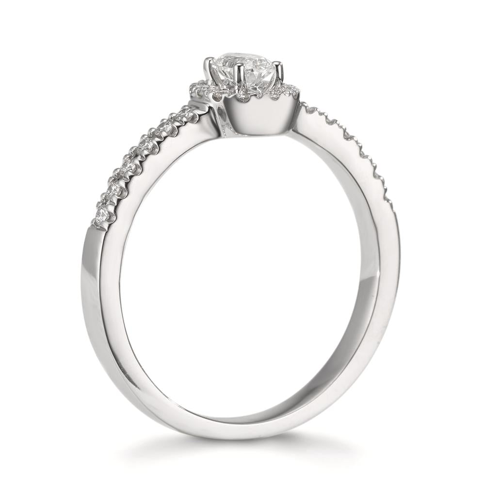 Ring 18k White Gold Diamond 0.37 ct, w-si
