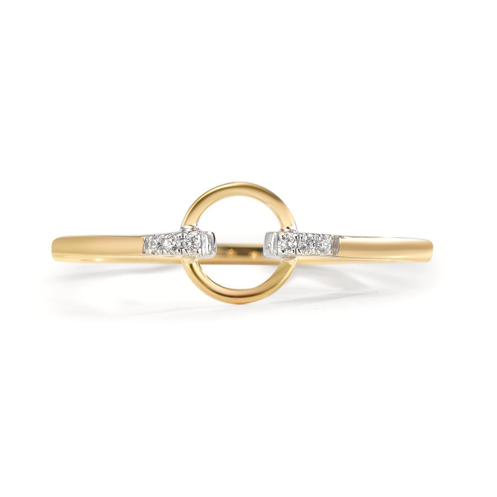 Ring 9k Yellow Gold Zirconia 6 Stones