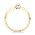 Solitaire ring 18k Yellow Gold Diamond 0.20 ct, w-si