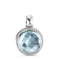 Pendant 18k White Gold Topaz 0.14 ct, w-si