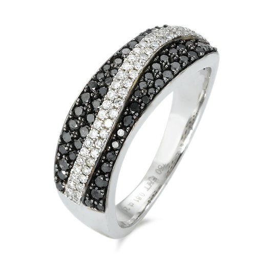 Ring 18k White Gold Diamond 0.61 ct, 92 Stones, w-si