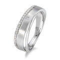 Ring 18k White Gold Diamond 0.20 ct, 28 Stones, w-si