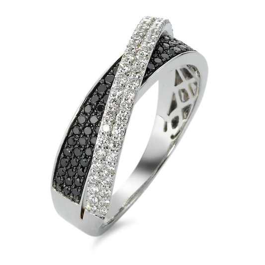 Ring 18k White Gold Diamond 0.85 ct, w-si