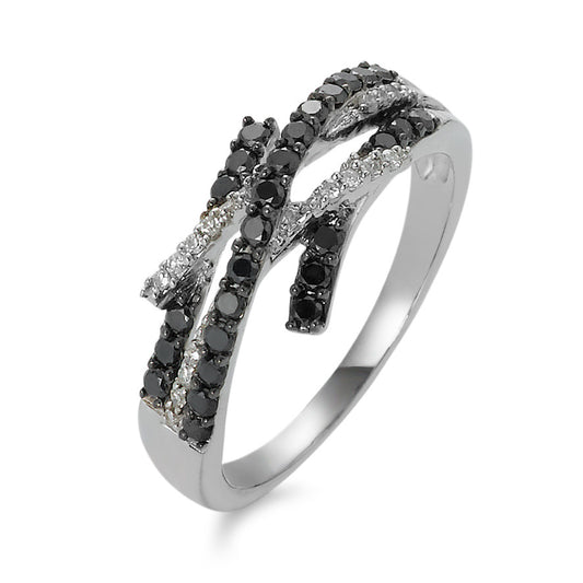 Ring 18k White Gold Diamond 0.47 ct, 41 Stones, w-si