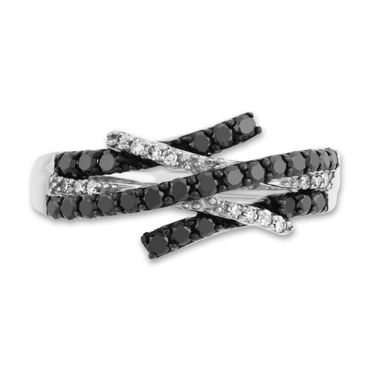 Ring 18k White Gold Diamond 0.47 ct, 41 Stones, w-si