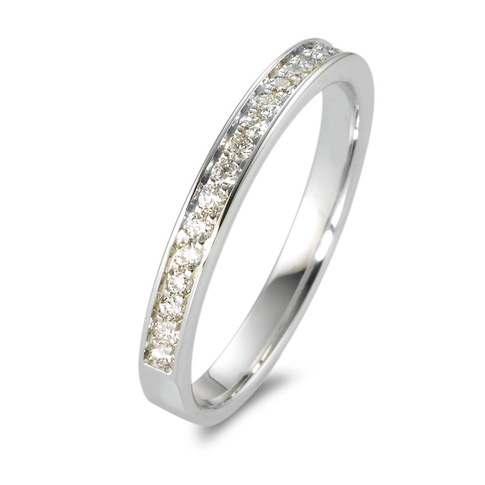 Memory ring 18k White Gold Diamond 0.25 ct, 20 Stones, w-si