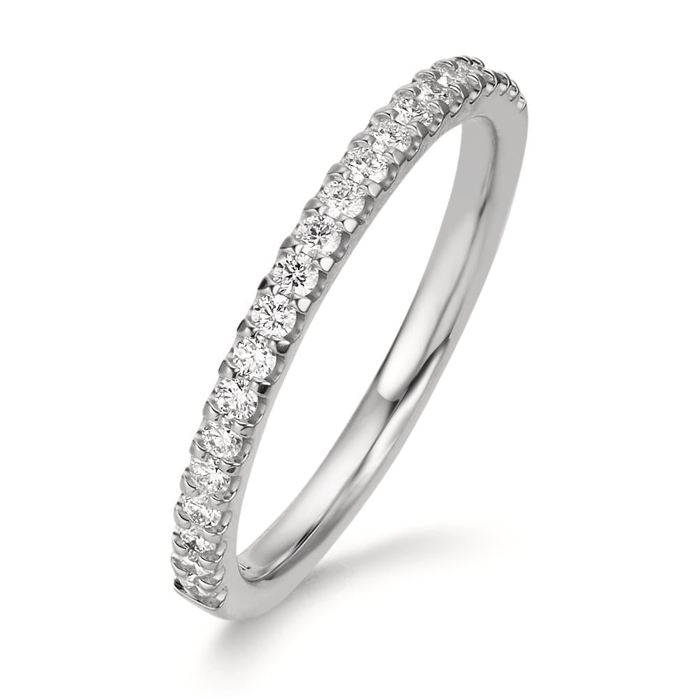 Memory ring 18k White Gold Diamond 0.25 ct, 21 Stones, w-si