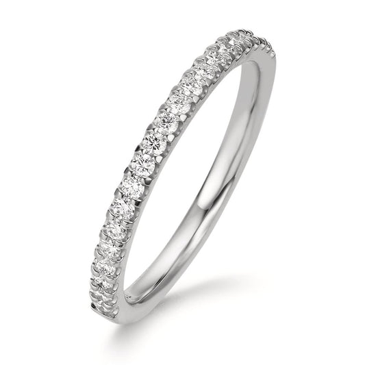 Memory ring 18k White Gold Diamond 0.25 ct, 21 Stones, w-si