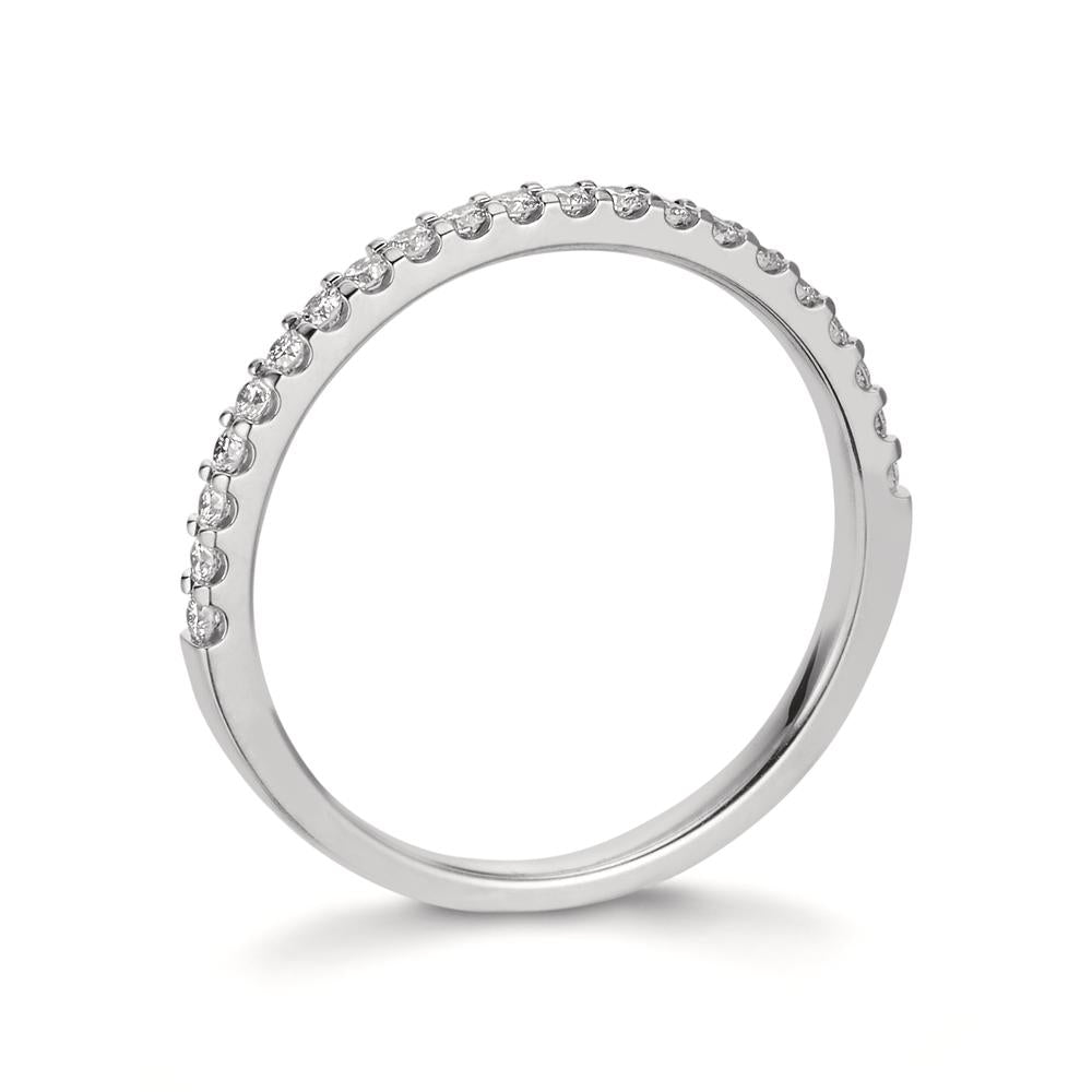 Memory ring 18k White Gold Diamond 0.25 ct, 21 Stones, w-si