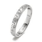 Ring 18k White Gold Diamond 0.13 ct, 24 Stones, w-si Star