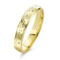 Ring 18k Yellow Gold Diamond 0.13 ct, 24 Stones, w-si
