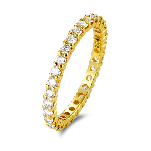 Memory ring 18k Yellow Gold Diamond 0.75 ct, w-si