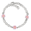 Bracelet Silver Rhodium plated Flower Ø6.5 mm