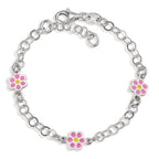 Bracelet Silver Rhodium plated Flower Ø6.5 mm
