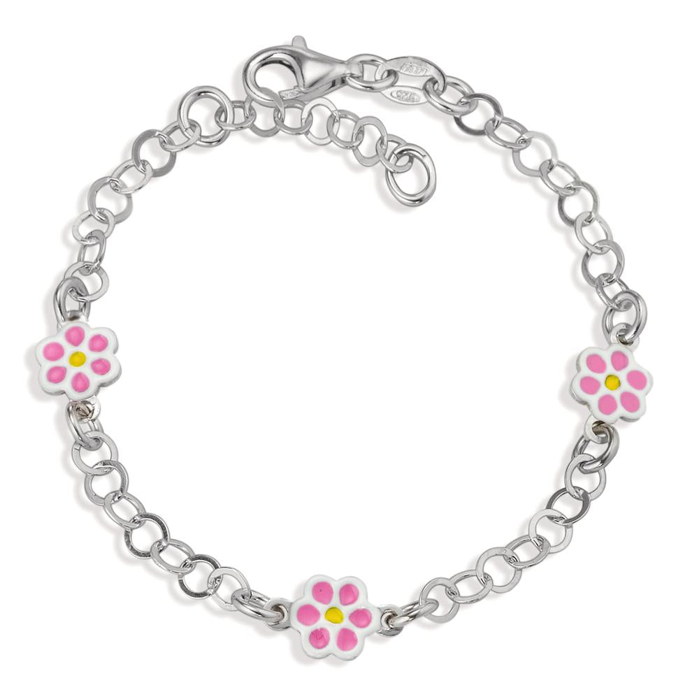 Bracelet Silver Rhodium plated Flower Ø6.5 mm