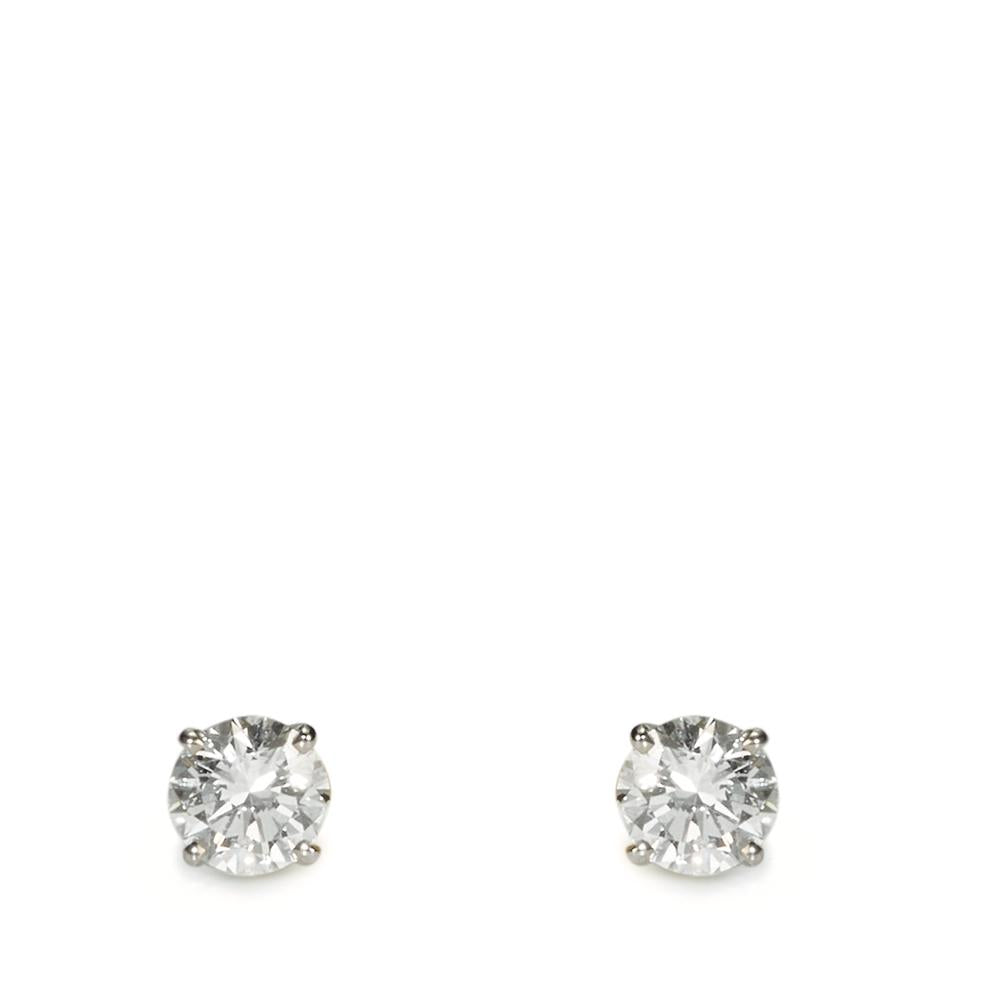 Stud earrings 18k White Gold Diamond 0.40 ct, 2 Stones, w-si
