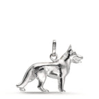 Pendant Silver Rhodium plated Dog
