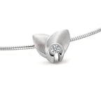 Pendant 18k White Gold Diamond 0.12 ct, w-si