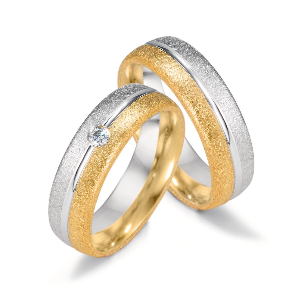 Wedding Ring 18k Yellow Gold, 18k White Gold