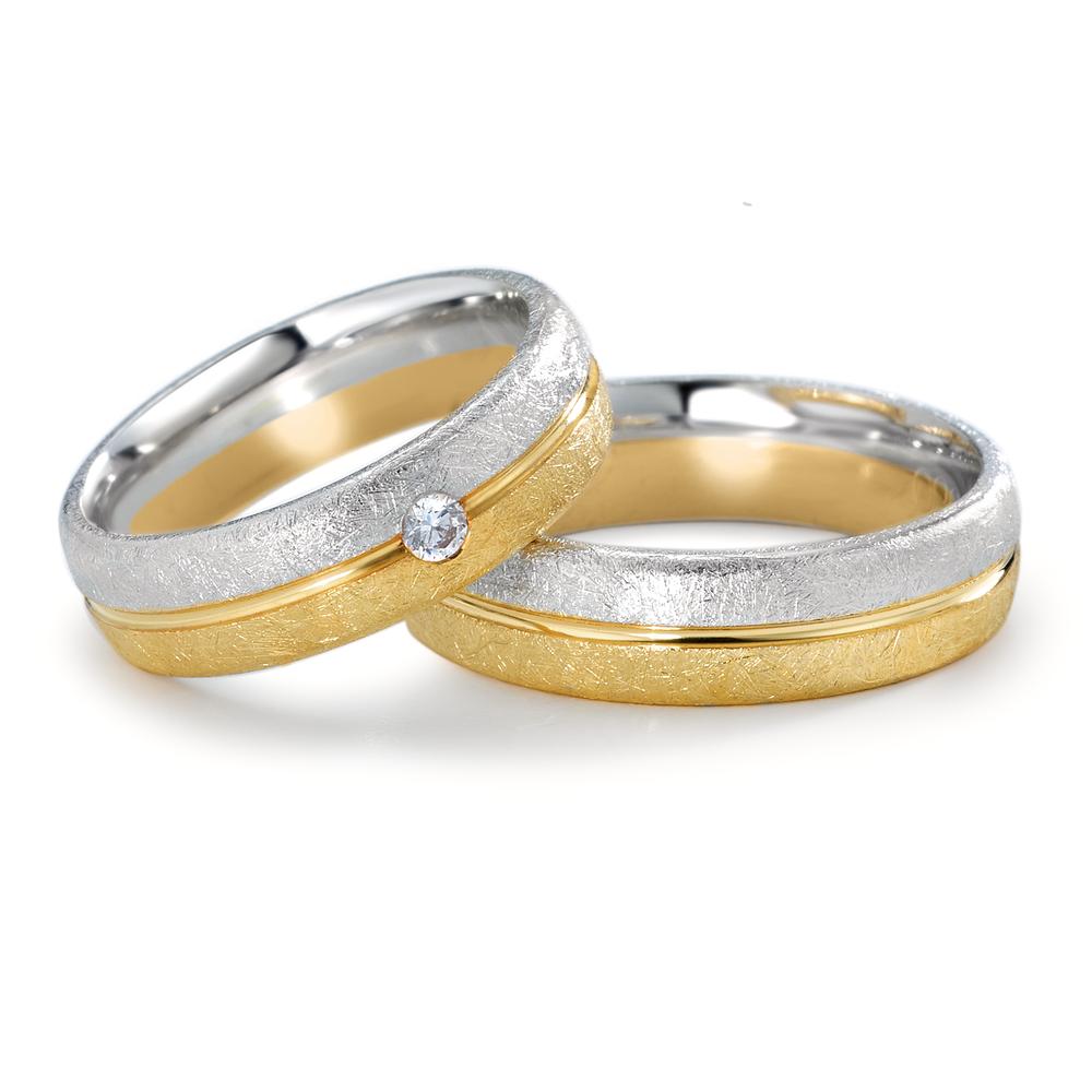 Wedding Ring 18k Yellow Gold, 18k White Gold