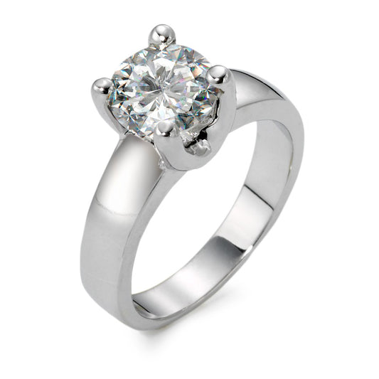Solitaire ring 18k White Gold Moissanite White