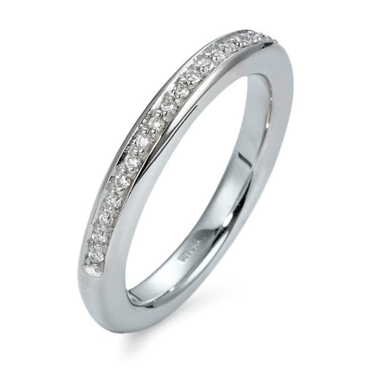 Memory ring 18k White Gold Diamond 0.18 ct, 29 Stones, w-si