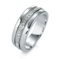 Ring 18k White Gold Diamond 0.103 ct, 16 Stones, w-si
