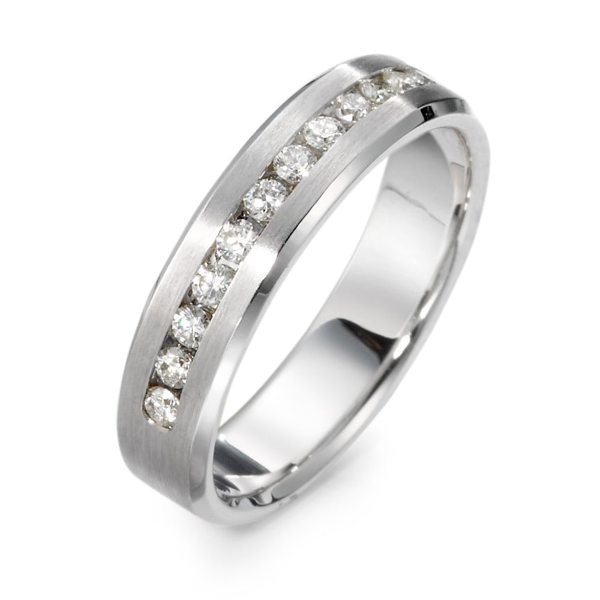 Memory ring 18k White Gold Diamond 0.25 ct, 12 Stones, w-si