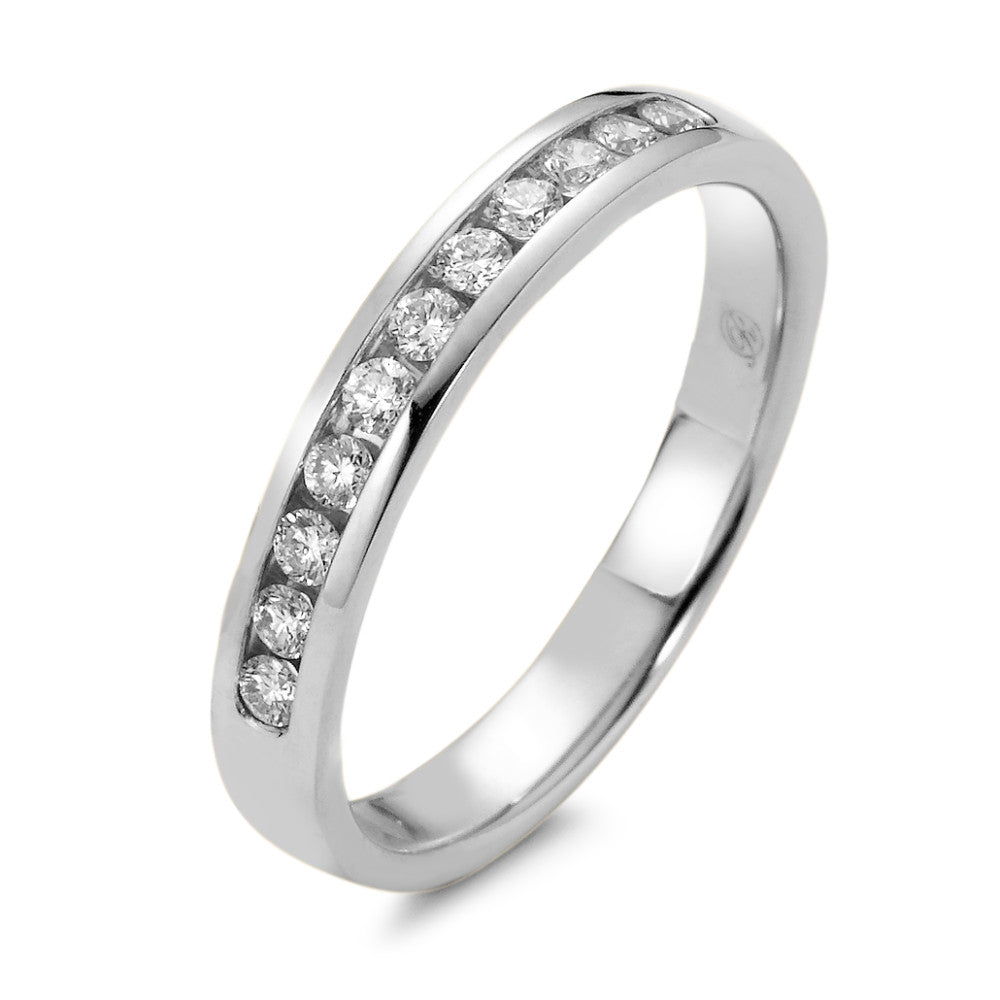 Memory ring 18k White Gold Diamond 0.25 ct, 11 Stones, w-si