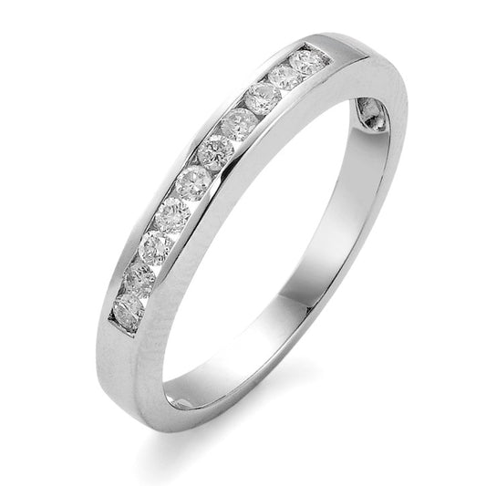 Memory ring 18k White Gold Diamond 0.23 ct, 10 Stones, w-pi1