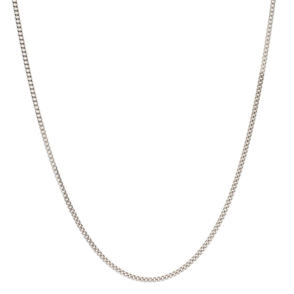 Curb-Necklace 18k White Gold