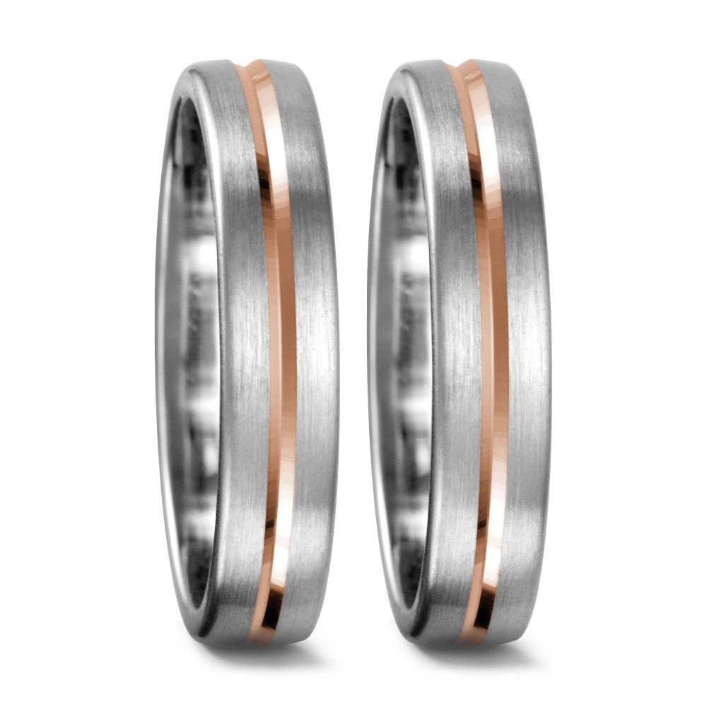 Wedding Ring 18k White Gold, 18k Red Gold