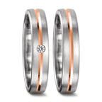 Wedding Ring 18k White Gold, 18k Red Gold