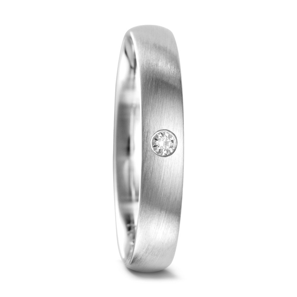 Wedding Ring 18k White Gold Diamond 0.04 ct, tw-vsi