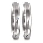 Wedding Ring 18k White Gold Diamond 0.02 ct, tw-vsi