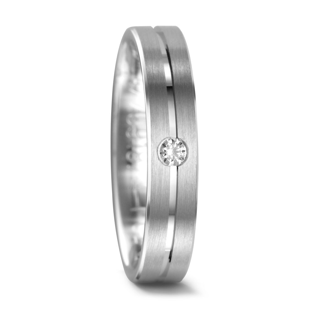 Wedding Ring 18k White Gold Diamond 0.04 ct, tw-vsi
