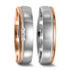 Wedding Ring 18k White Gold, 18k Red Gold