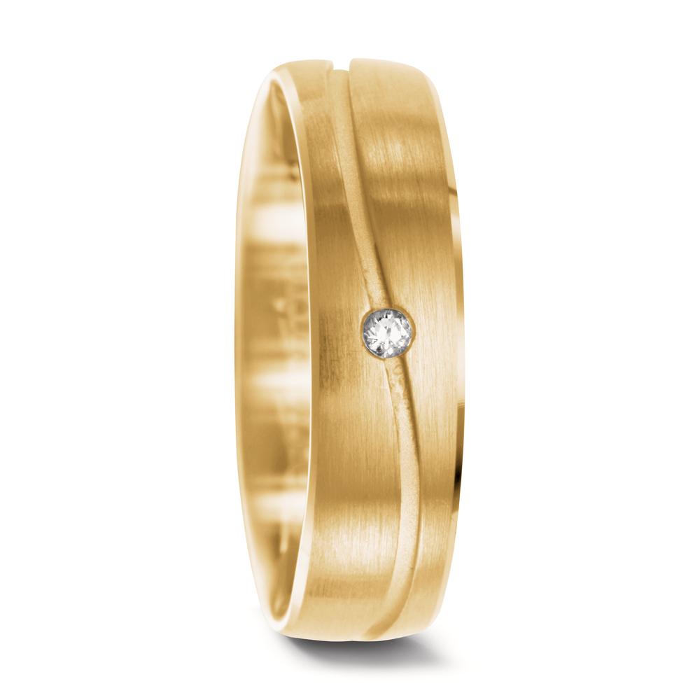 Wedding Ring 18k Yellow Gold Diamond 0.02 ct, w-si