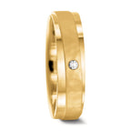 Wedding Ring 18k Yellow Gold Diamond 0.037 ct, w-si