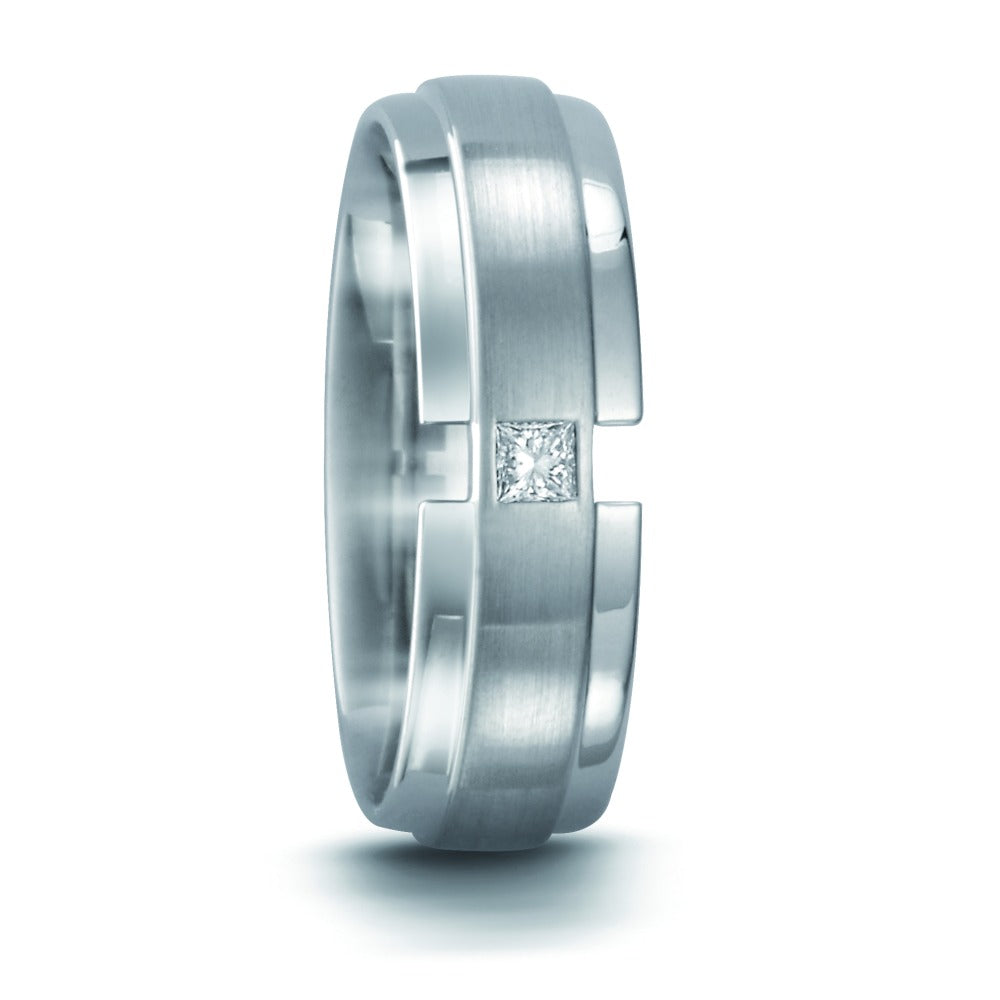 Ring Palladium 950 Diamond 0.065 ct, tw-vvsi