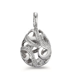 Pendant 18k White Gold Diamond 0.30 ct, 62 Stones, w-si